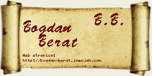 Bogdan Berat vizit kartica